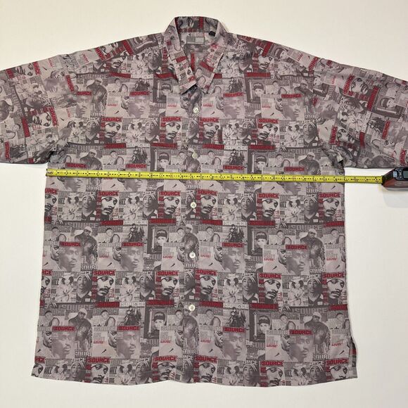 Enyce The Source Magazine Shirt Adult 3XL Y2K AOP Button Up Tupac Biggie Snoop - Picture 11 of 14